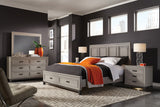 Aspenhome Hyde Park Transitional King Panel Storage Bed I32-406/I32-407D/I32-495