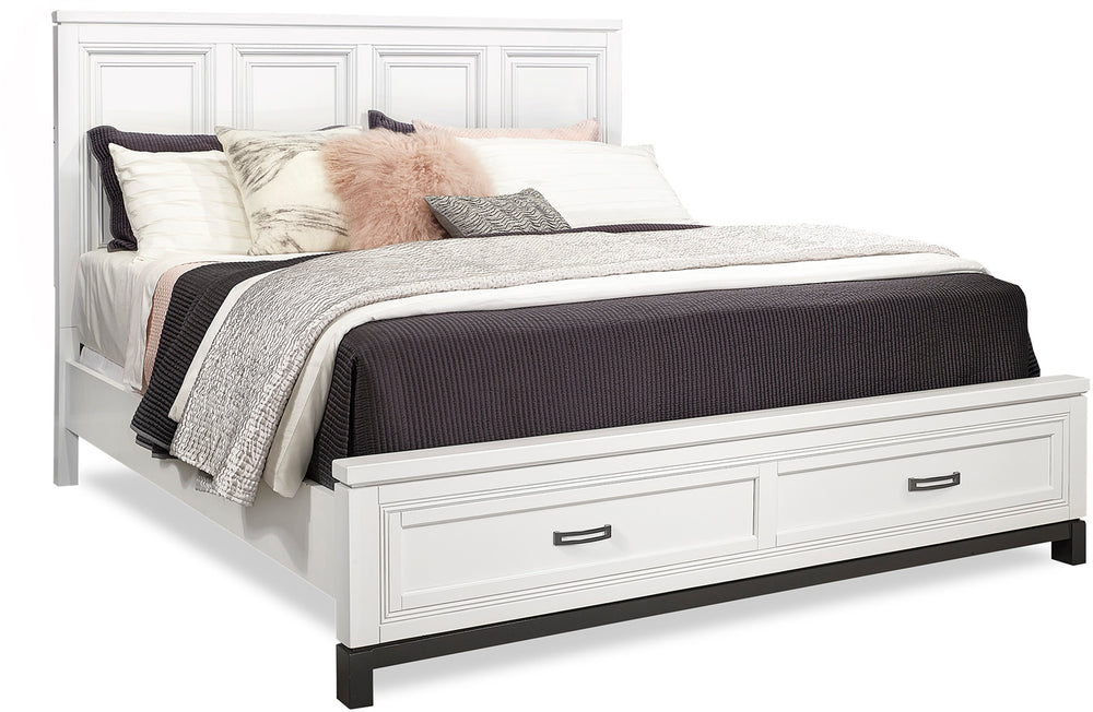 Aspenhome Hyde Park Transitional Cal King Panel Storage Bed I32-407D/I32-410/I32-495