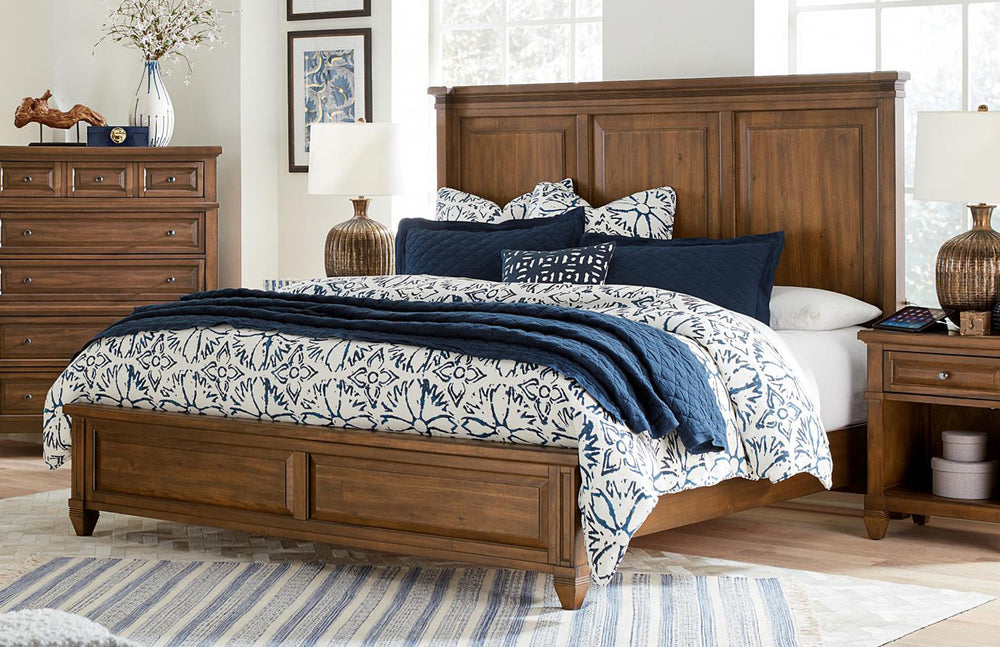 Aspenhome Thornton Traditional Cal King Panel Bed I34-407-SNA/I34-415-SNA/I34-410-SNA