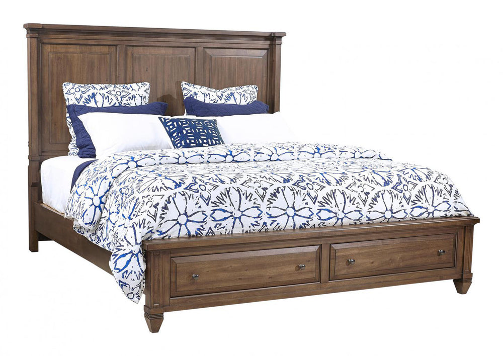 Aspenhome Thornton Traditional Cal King Panel Storage Bed I34-415-SNA/I34-407D-SNA/I34-410-SNA