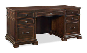 Aspenhome Weston Traditional 66" Executive Desk withPower I35-303