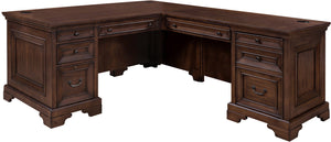 Aspenhome Richmond Traditional L-Shaped Desk I40-308/I40-307