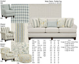 Fusion 4200 Transitional Sofa 4200 Thrillist Fog (Sustain Fabric)