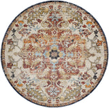 Bellini Vintage Bohemian Rug, Honey Gold/Blue, 7ft-10in x 7ft-10in Round