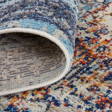 Bellini Vintage Bohemian Rug, Blue/Rust/Gray, 9ft-2in x 12ft-4in Area Rug