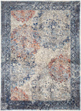 Bellini Vintage Bohemian Rug, Blue/Rust/Gray, 9ft-2in x 12ft-4in Area Rug