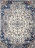 Bellini Vintage Bohemian Rug, Gray/Blue Medallion, 9ft-2in x 12ft-4in Area Rug