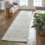 Janson Classic Striped Rug, Steel/Silver Gray, 2ft - 6in x 12ft, Runner