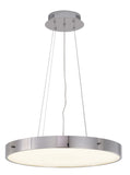 Bethel Chrome LED Chandelier in Metal & Acrylic