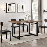 Walker Edison Ian Contemporary/Industrial 60" Contemporary Wood and Metal Dining Table IAND2DRO