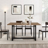 Walker Edison Ian Contemporary/Industrial 60" Contemporary Wood and Metal Dining Table IAND2DRO