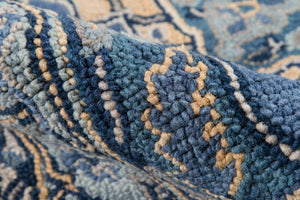 Momeni Ibiza IBI-1 Hand Tufted Traditional Medallion Indoor Area Rug Denim 8' x 10' IBIZAIBI-1DNM80A0