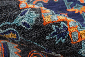 Momeni Ibiza IBI-2 Hand Tufted Traditional Medallion Indoor Area Rug Navy 8' x 10' IBIZAIBI-2NVY80A0