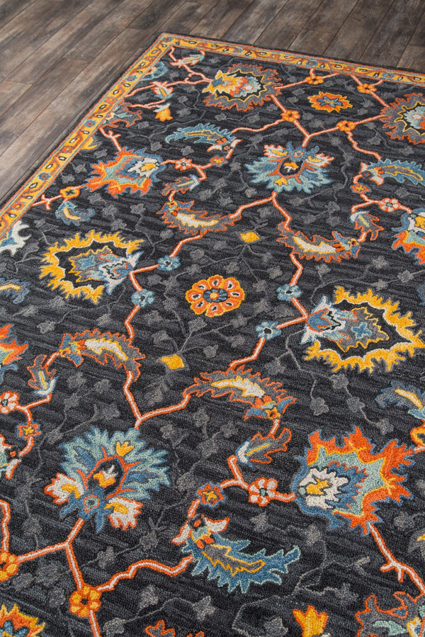 Momeni Ibiza IBI-3 Hand Tufted Traditional Oriental Indoor Area Rug Charcoal 8' x 10' IBIZAIBI-3CHR80A0