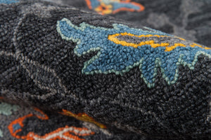 Momeni Ibiza IBI-3 Hand Tufted Traditional Oriental Indoor Area Rug Charcoal 8' x 10' IBIZAIBI-3CHR80A0