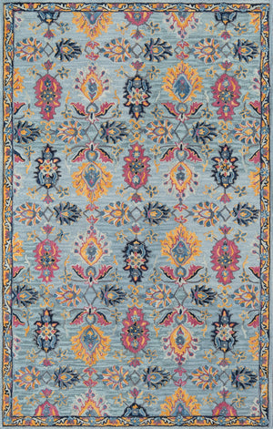 Momeni Ibiza IBI-4 Hand Tufted Traditional Oriental Indoor Area Rug Blue 8' x 10' IBIZAIBI-4BLU80A0