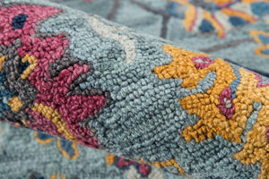 Momeni Ibiza IBI-4 Hand Tufted Traditional Oriental Indoor Area Rug Blue 8' x 10' IBIZAIBI-4BLU80A0