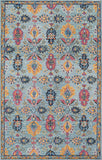 Momeni Ibiza IBI-4 Hand Tufted Traditional Oriental Indoor Area Rug Blue 8' x 10' IBIZAIBI-4BLU80A0