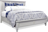 Aspenhome Cambridge Transitional Queen Panel Bed ICB-402L-GRY-1/ICB-403-GRY-1/ICB-492-GRY-KD-1