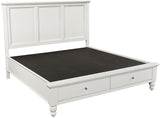 Aspenhome Cambridge Transitional Queen Panel Bed ICB-402L-WHT-1/ICB-403-WHT-1/ICB-492-WHT-KD-1