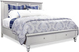 Aspenhome Cambridge Transitional Queen Panel Storage Bed ICB-403D-GRY-1/ICB-402L-GRY-1/ICB-492-GRY-KD-1