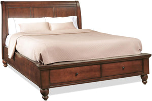Aspenhome Cambridge Transitional Cal King Sleigh Storage Bed ICB-404-BCH-KD-1/ICB-410L-BCH-1/ICB-407D-BCH-1