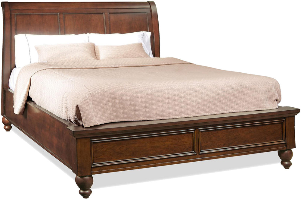 Aspenhome Cambridge Transitional Cal King Sleigh Bed ICB-404-BCH-KD-1/ICB-410L-BCH-1/ICB-407-BCH-1