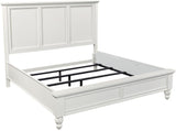 Aspenhome Cambridge Transitional King Panel Bed ICB-406L-WHT-1/ICB-495-WHT-KD-1/ICB-407-WHT-1