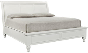 Aspenhome Cambridge Transitional Cal King Sleigh Bed ICB-407-WHT-1/ICB-404-WHT-KD-1/ICB-410L-WHT-1