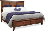 Cambridge Transitional Cal King Panel Storage Bed