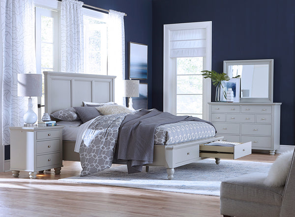 Aspenhome Cambridge Transitional Cal King Panel Storage Bed ICB-407D-GRY-1/ICB-495-GRY-KD-1/ICB-410L-GRY-1