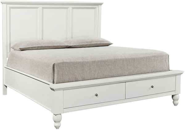 Aspenhome Cambridge Transitional Cal King Panel Storage Bed ICB-410L-WHT-1/ICB-407D-WHT-1/ICB-495-WHT-KD-1