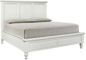 Aspenhome Cambridge Transitional Cal King Panel Bed ICB-495-WHT-KD-1/ICB-410L-WHT-1/ICB-407-WHT-1