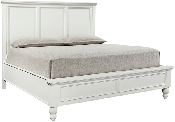 Aspenhome Cambridge Transitional Cal King Panel Bed ICB-495-WHT-KD-1/ICB-410L-WHT-1/ICB-407-WHT-1