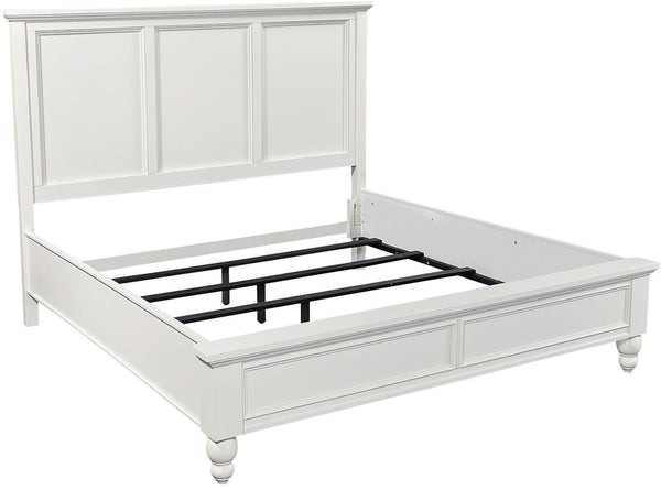 Aspenhome Cambridge Transitional Cal King Panel Bed ICB-495-WHT-KD-1/ICB-410L-WHT-1/ICB-407-WHT-1