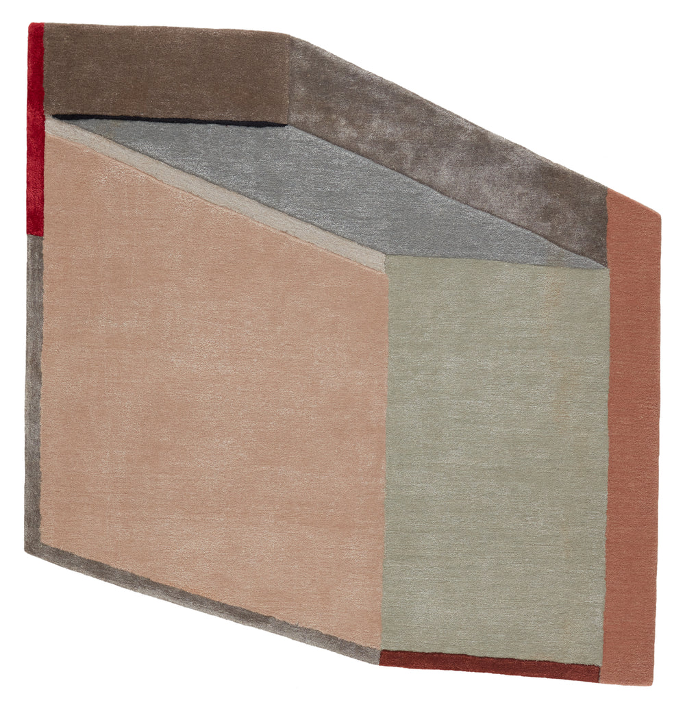 Jaipur Living Tauri Handmade Geometric Pink/ Gray Square Rug (10')