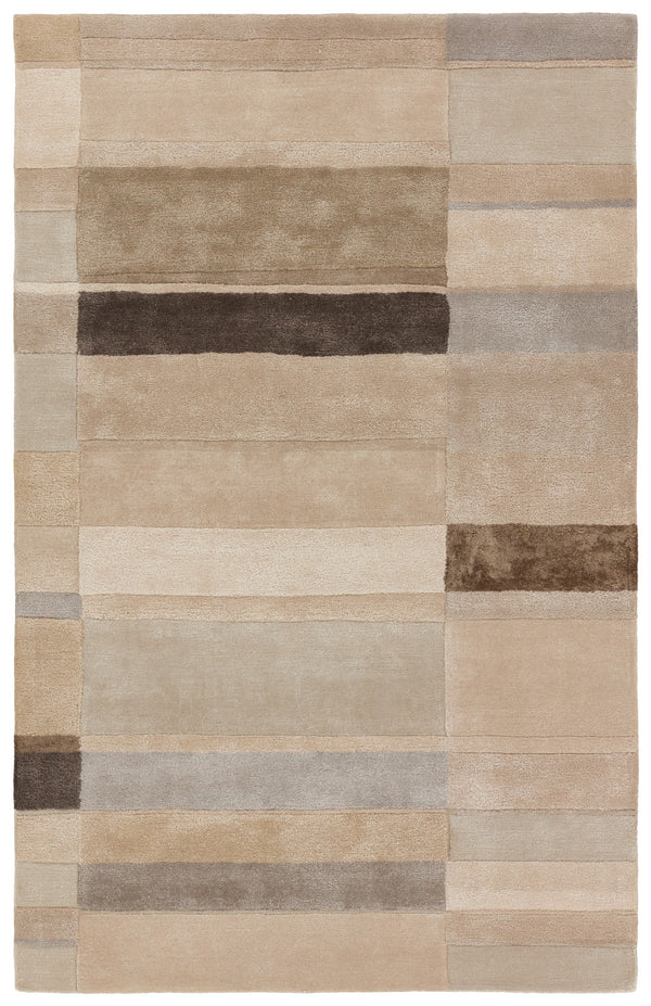 Jaipur Living Iconic Berkay ICO08 Hand Tufted 51% Viscose 49% Wool Geometric Area Rug Tan 51% Viscose 49% Wool RUG156294