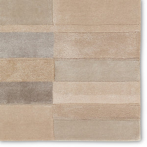 Jaipur Living Iconic Berkay ICO08 Hand Tufted 51% Viscose 49% Wool Geometric Area Rug Tan 51% Viscose 49% Wool RUG156294