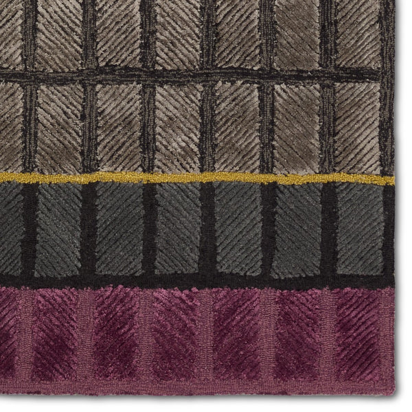 Jaipur Living Iconic Tapetto ICO09 Hand Tufted 54% Viscose 46% Wool Stripes Area Rug Multicolor 54% Viscose 46% Wool RUG156297