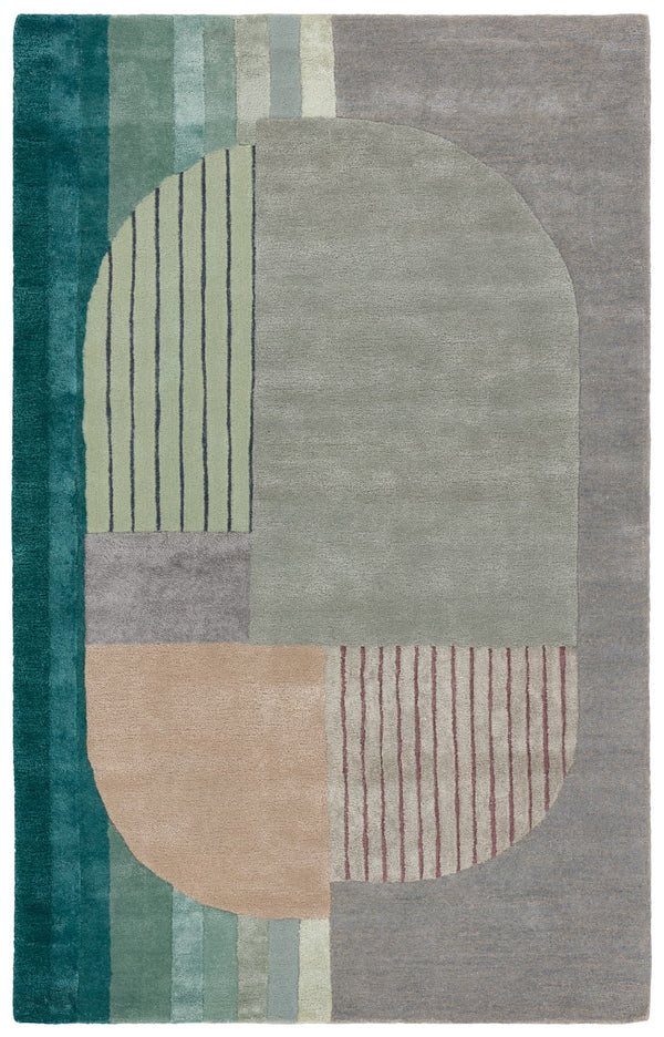 Jaipur Living Iconic Meruvia ICO10 Hand Tufted 54% Viscose 46% Wool Abstract Area Rug Sage 54% Viscose 46% Wool RUG156300