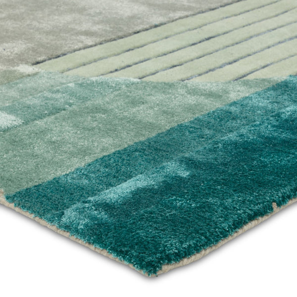 Jaipur Living Iconic Meruvia ICO10 Hand Tufted 54% Viscose 46% Wool Abstract Area Rug Sage 54% Viscose 46% Wool RUG156300