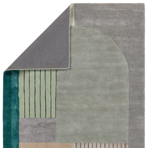 Jaipur Living Iconic Meruvia ICO10 Hand Tufted 54% Viscose 46% Wool Abstract Area Rug Sage 54% Viscose 46% Wool RUG156300