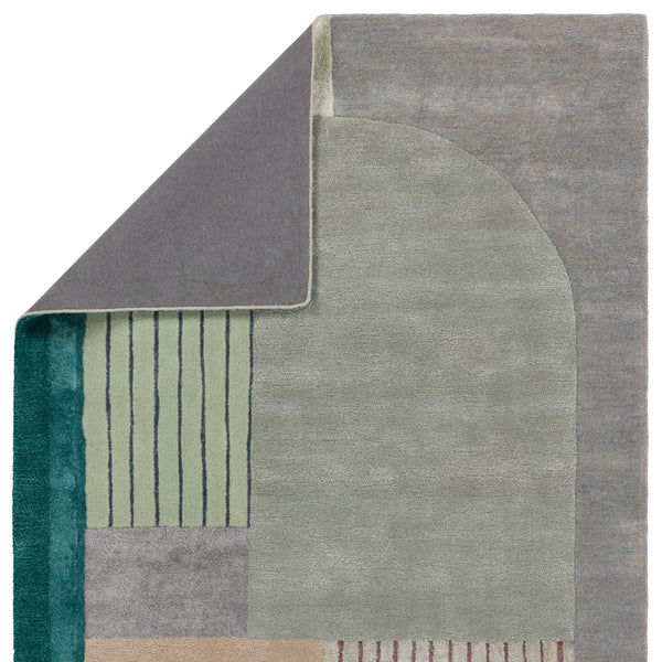 Jaipur Living Iconic Meruvia ICO10 Hand Tufted 54% Viscose 46% Wool Abstract Area Rug Sage 54% Viscose 46% Wool RUG156300