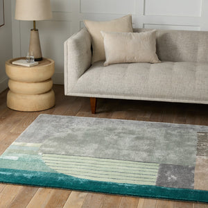 Jaipur Living Iconic Meruvia ICO10 Hand Tufted 54% Viscose 46% Wool Abstract Area Rug Sage 54% Viscose 46% Wool RUG156300