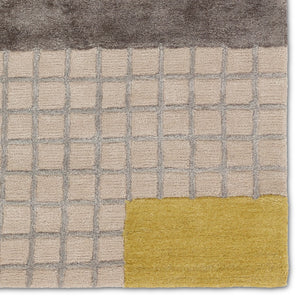 Jaipur Living Iconic Aramina ICO11 Hand Tufted 55% Viscose 45% Wool Abstract Area Rug Gray 55% Viscose 45% Wool RUG156303