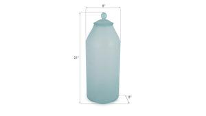 Frosted Glass Bottle, Medium