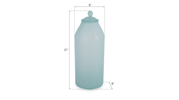 Frosted Glass Bottle, Medium