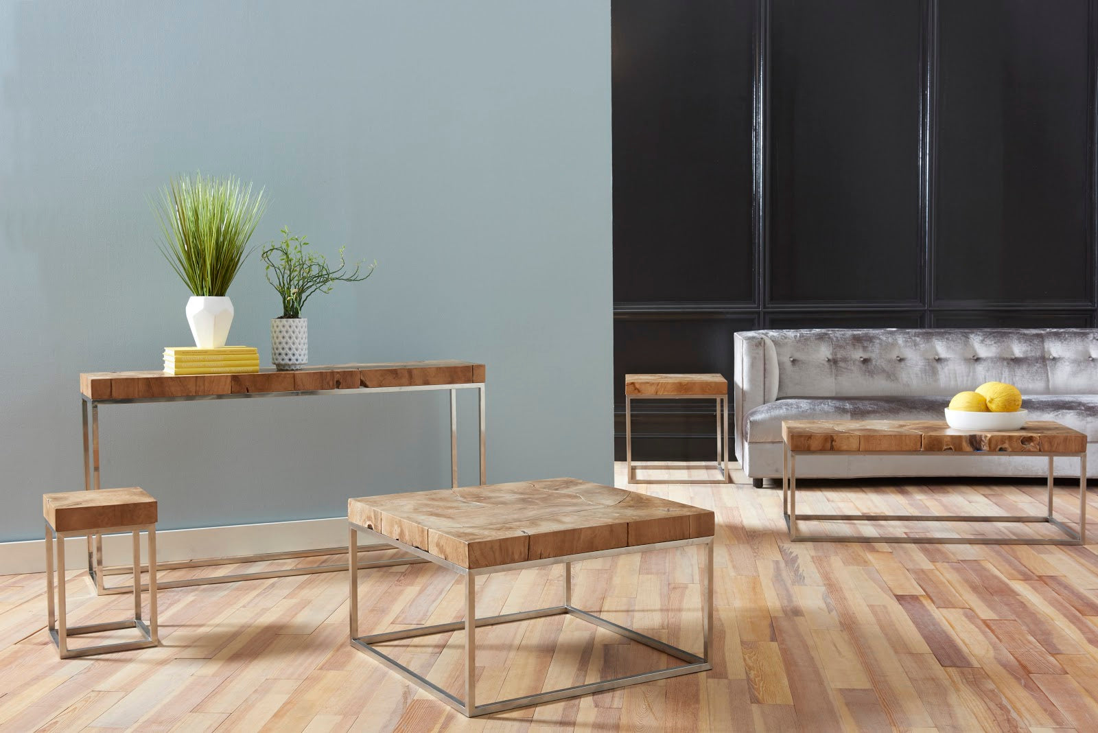 Phillips Collection Teak Puzzle Side Table - Thumbnail 4