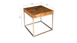 Teak Puzzle Side Table