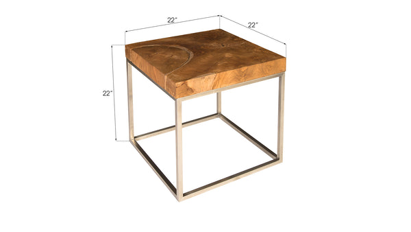 Teak Puzzle Side Table